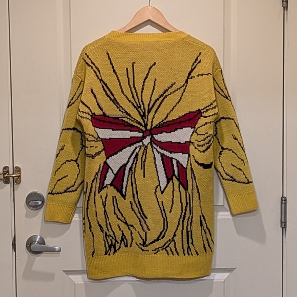 EUC pushBUTTON Korea S FW23 Crying Girl Oversized Knit Sweater - Picture 5 of 8